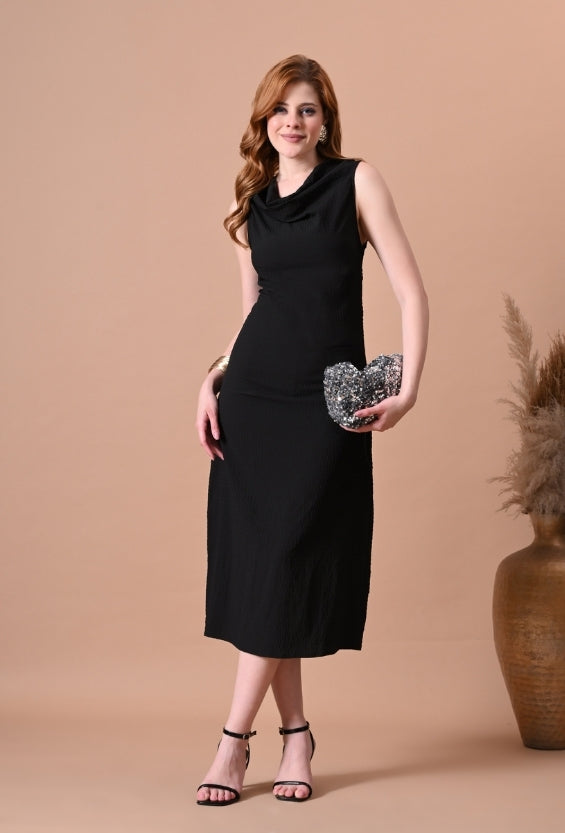 DrapePanda Women's Black Women's Bodycon Dresses