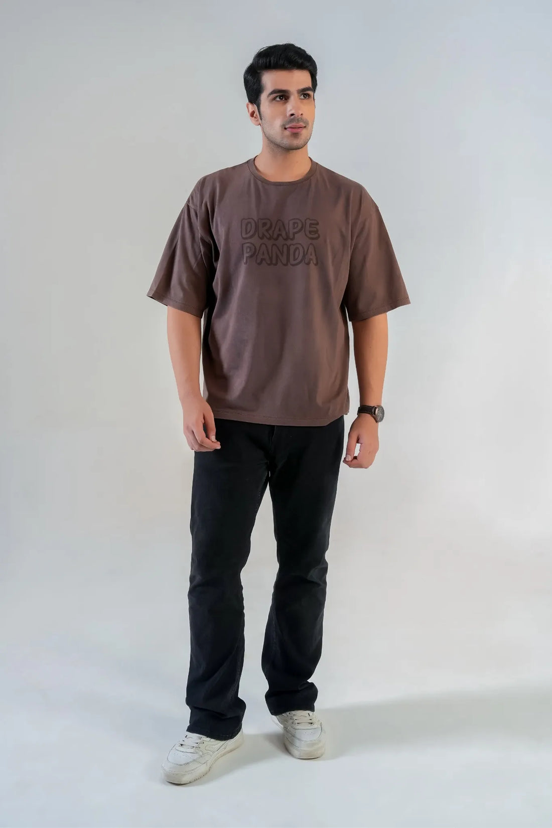 Brown Acid Wash Oversized Tee