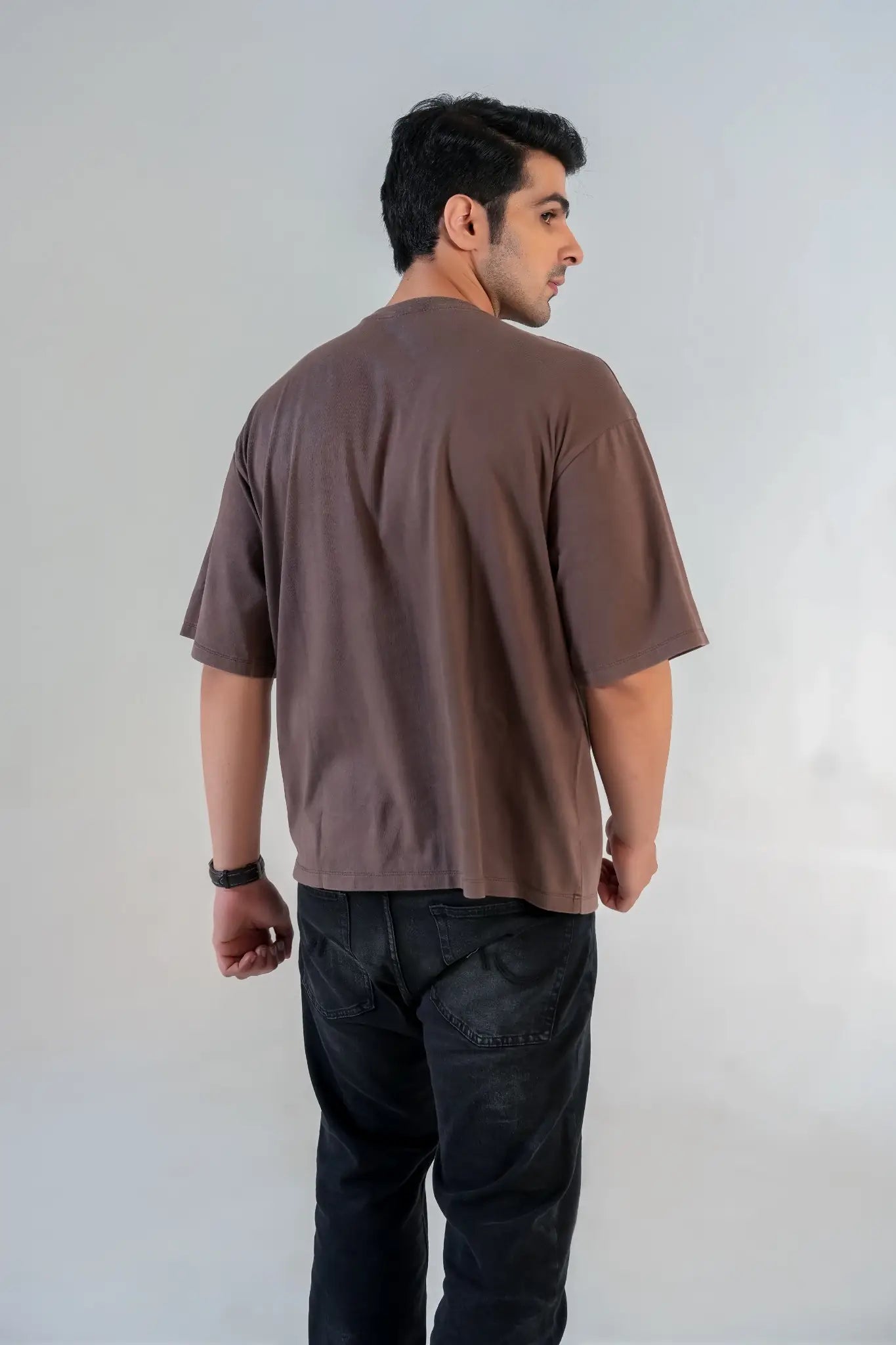 Brown Acid Wash Oversized Tee