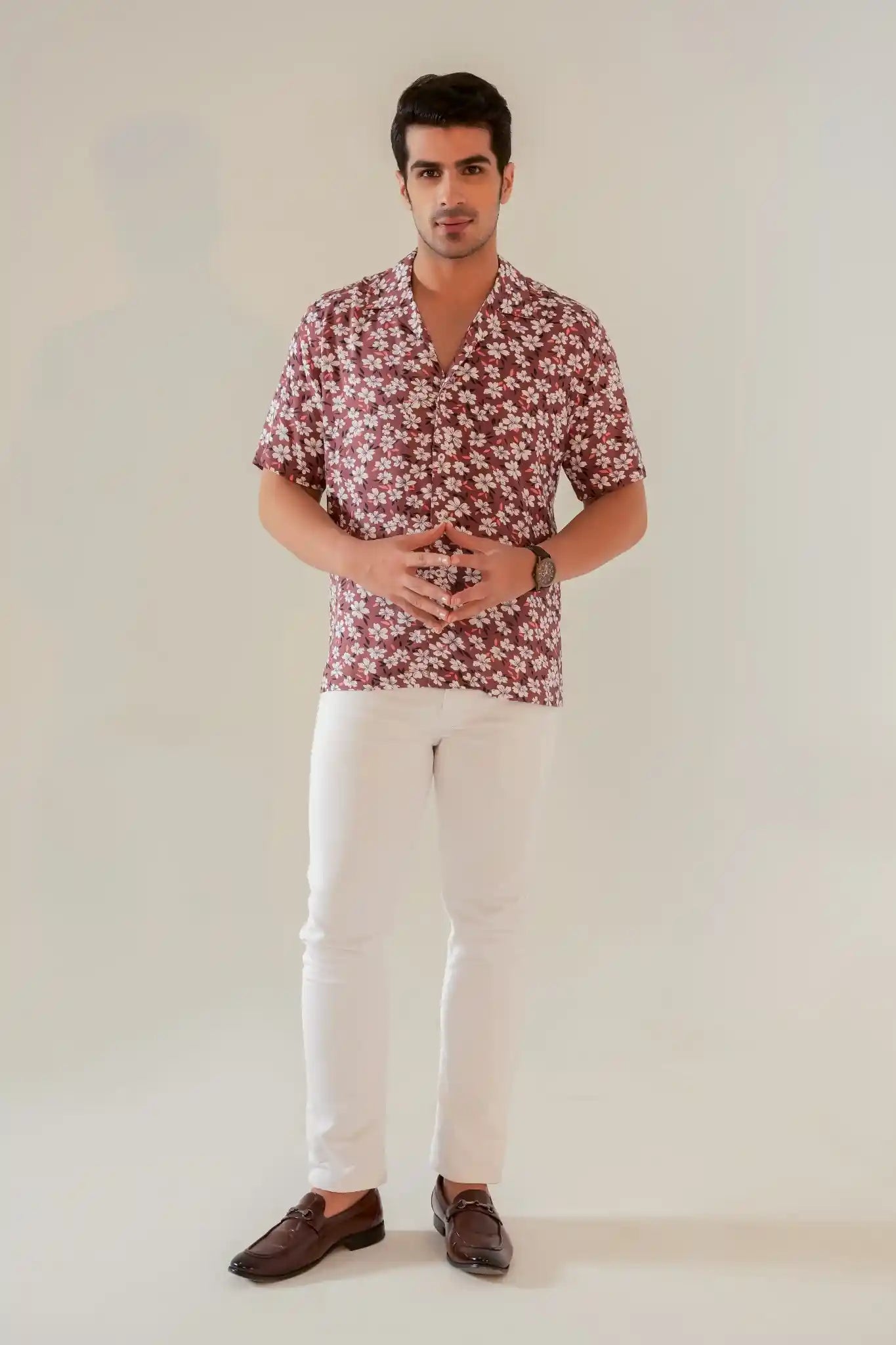Rust Bloom Regular Fit Shirt