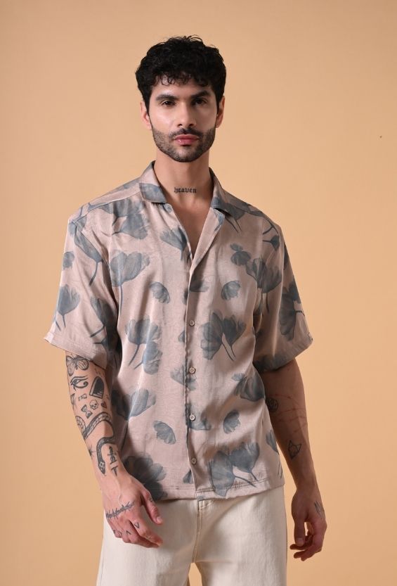 vacation shirt men floral aesthetic