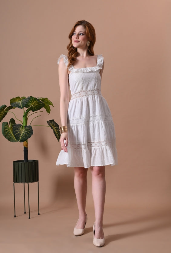 White Cottagecore Women's Cottagecore Dresses for Women