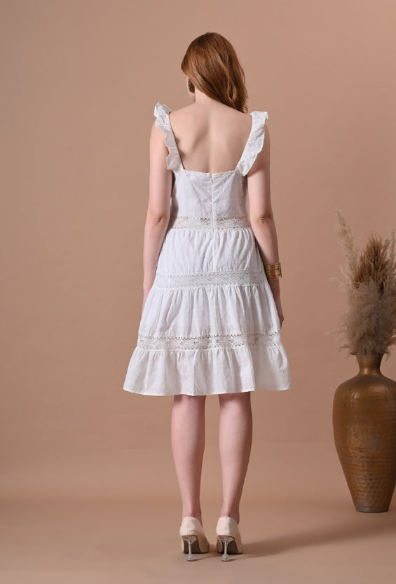 White Cottagecore Women's Cottagecore Dresses for Women