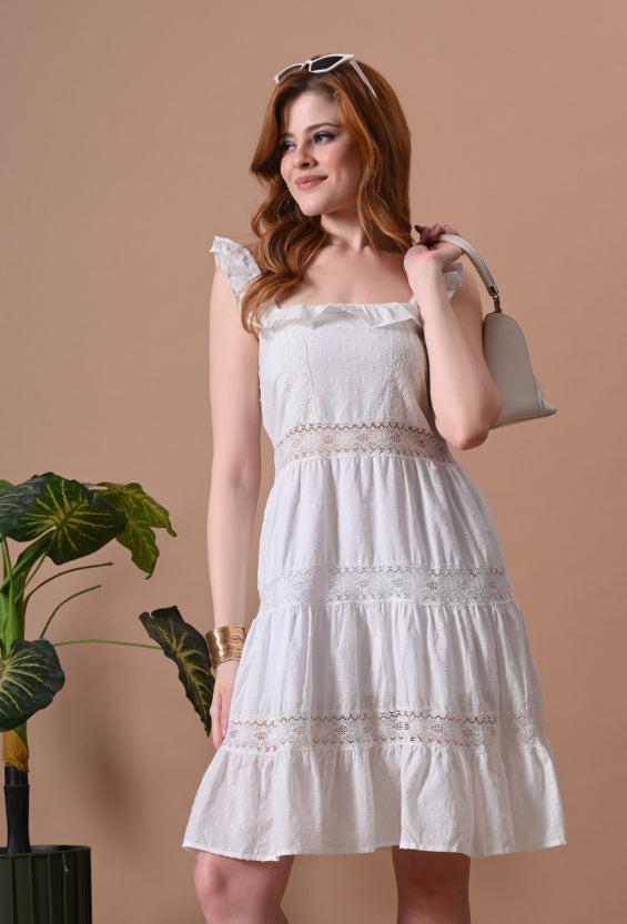 White Cottagecore Women's Cottagecore Dresses for Women