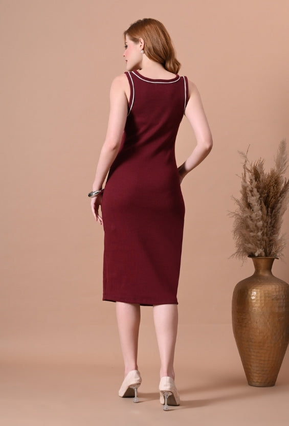 cotton dress bodycon Body-Con Open Back Midi Dress